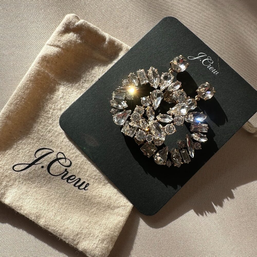 Women's J. Crew CZ Earrings - Crystal Statement Earrings - NWT